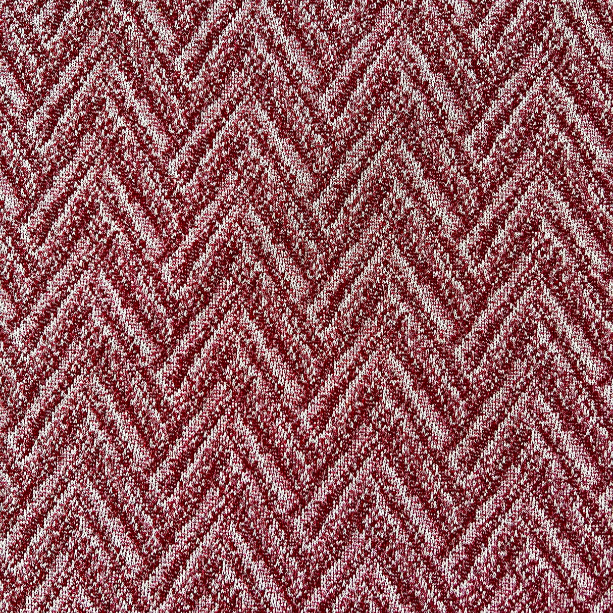 1960’s Purple and Maroon Chevron - Polyester Double Knit Fabric - BTY