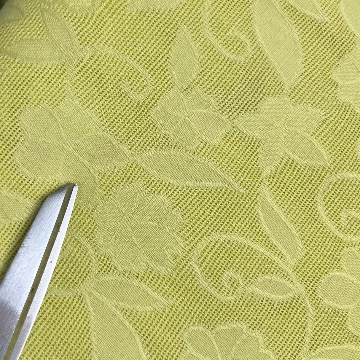 1970’s Yellow Floral Madeira Lace Jacquards Cotton Fabric - BTY (S9)