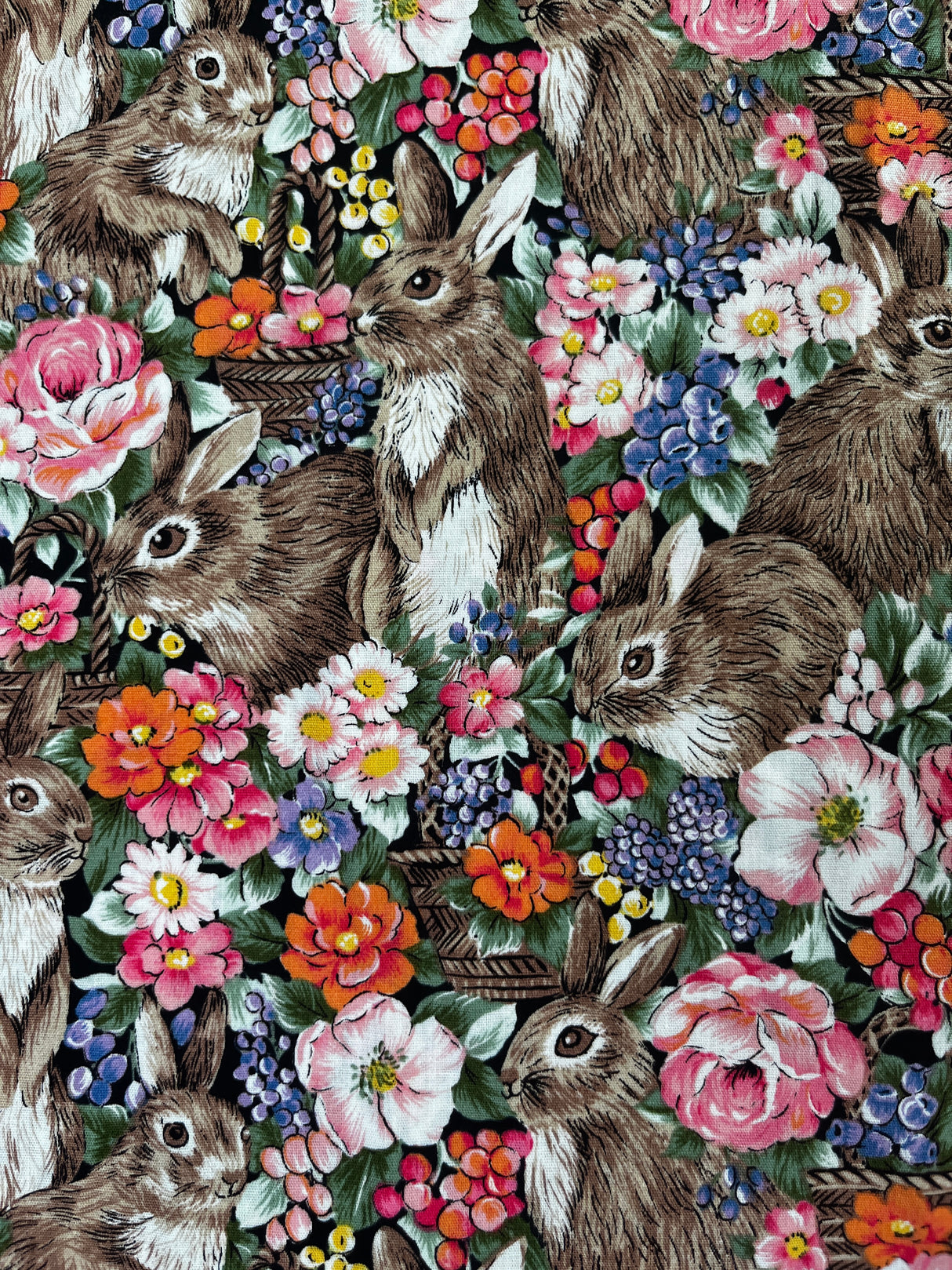 1990's Bunny Novelty Print Fabric - (P253)