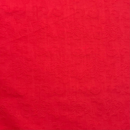 1970’s Red Brocade Cotton Fabric - BTY