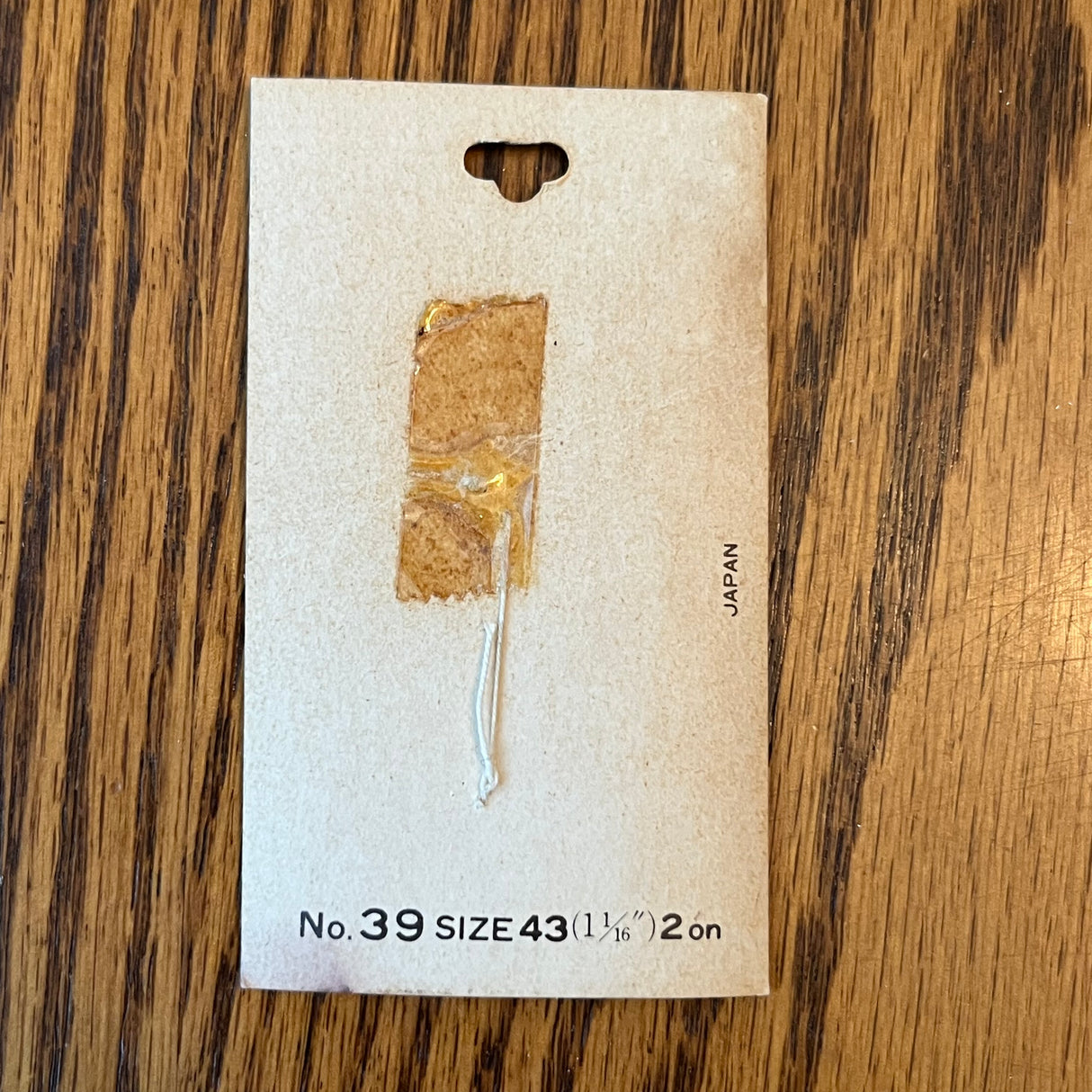 1970’s La Mode White Mother of Pearl Buttons - Set of 2 - Size 43 - 1 1/16" - on card