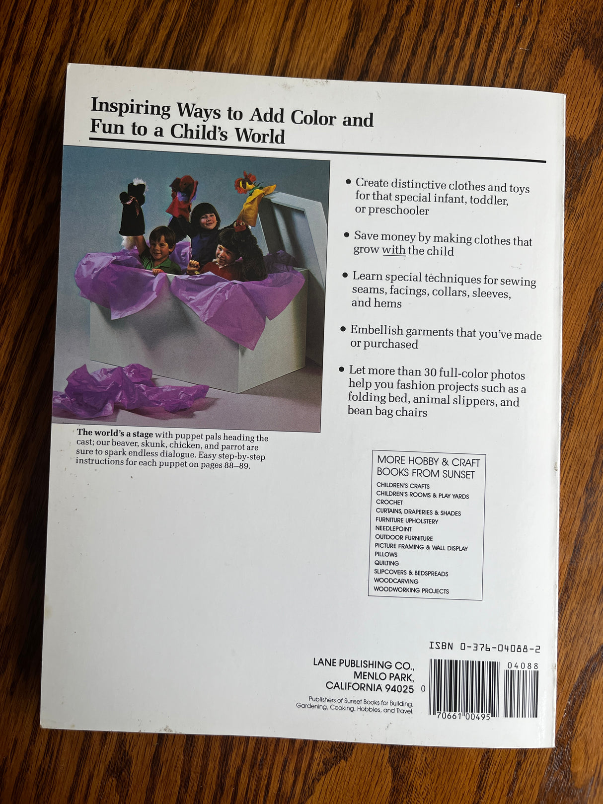 1980’s Sunset Children’s Clothes and Toys Book