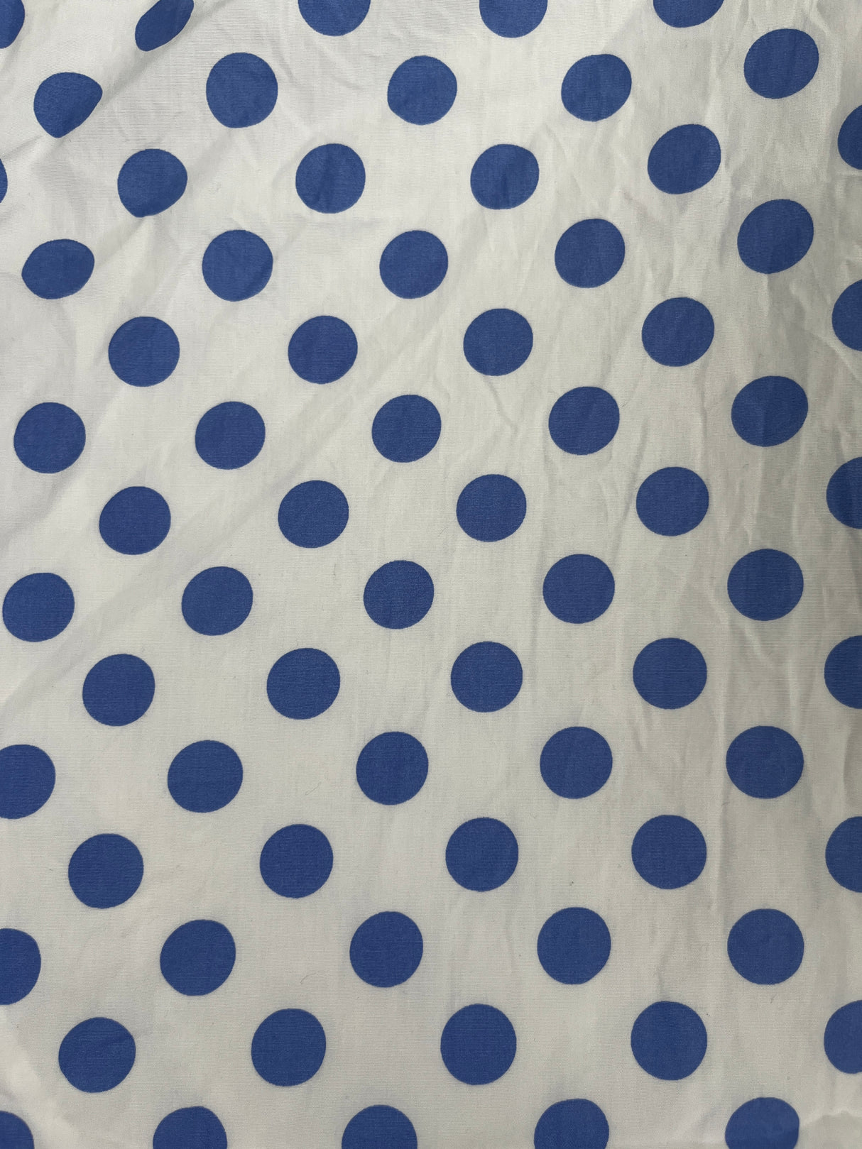 Modern Cornflower Blue Polka Dot Fabric - (P255)