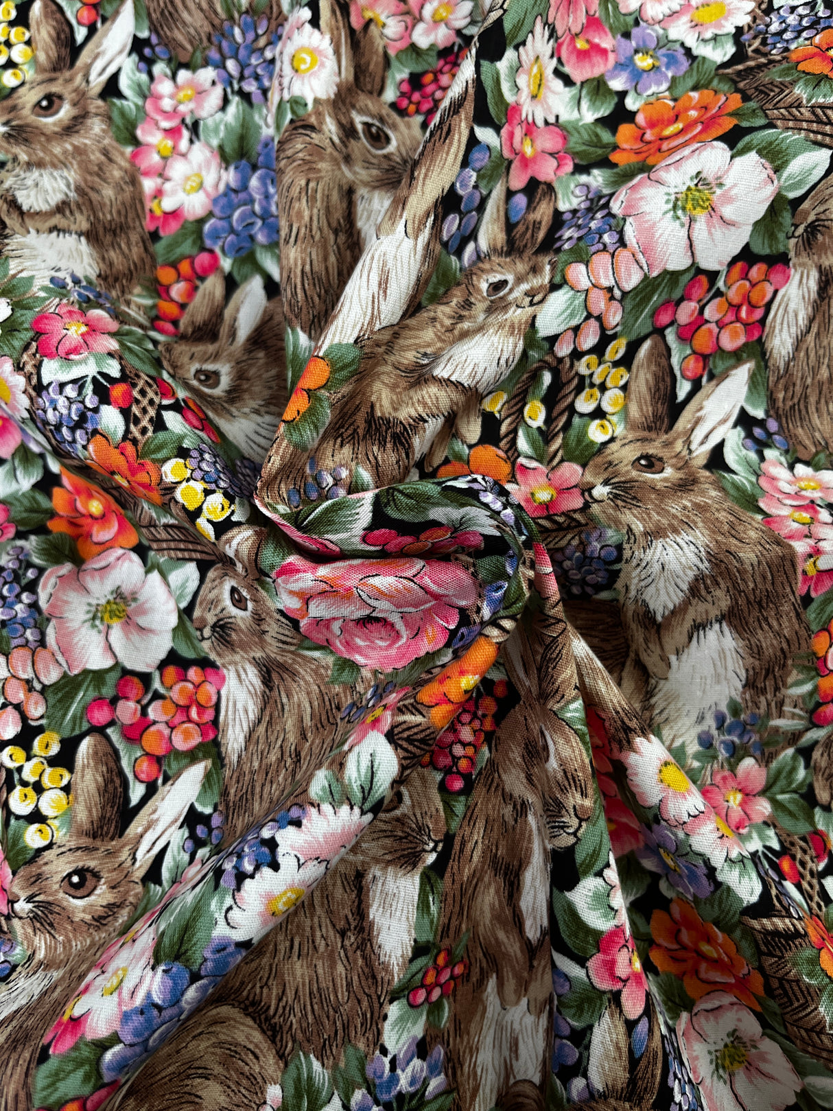 1990's Bunny Novelty Print Fabric - (P253)