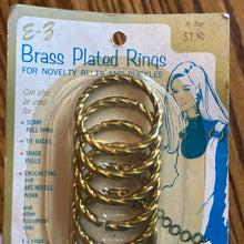 1970’s E-Z Brass Plated Ring Set - Multiple Colors available - 1.25”