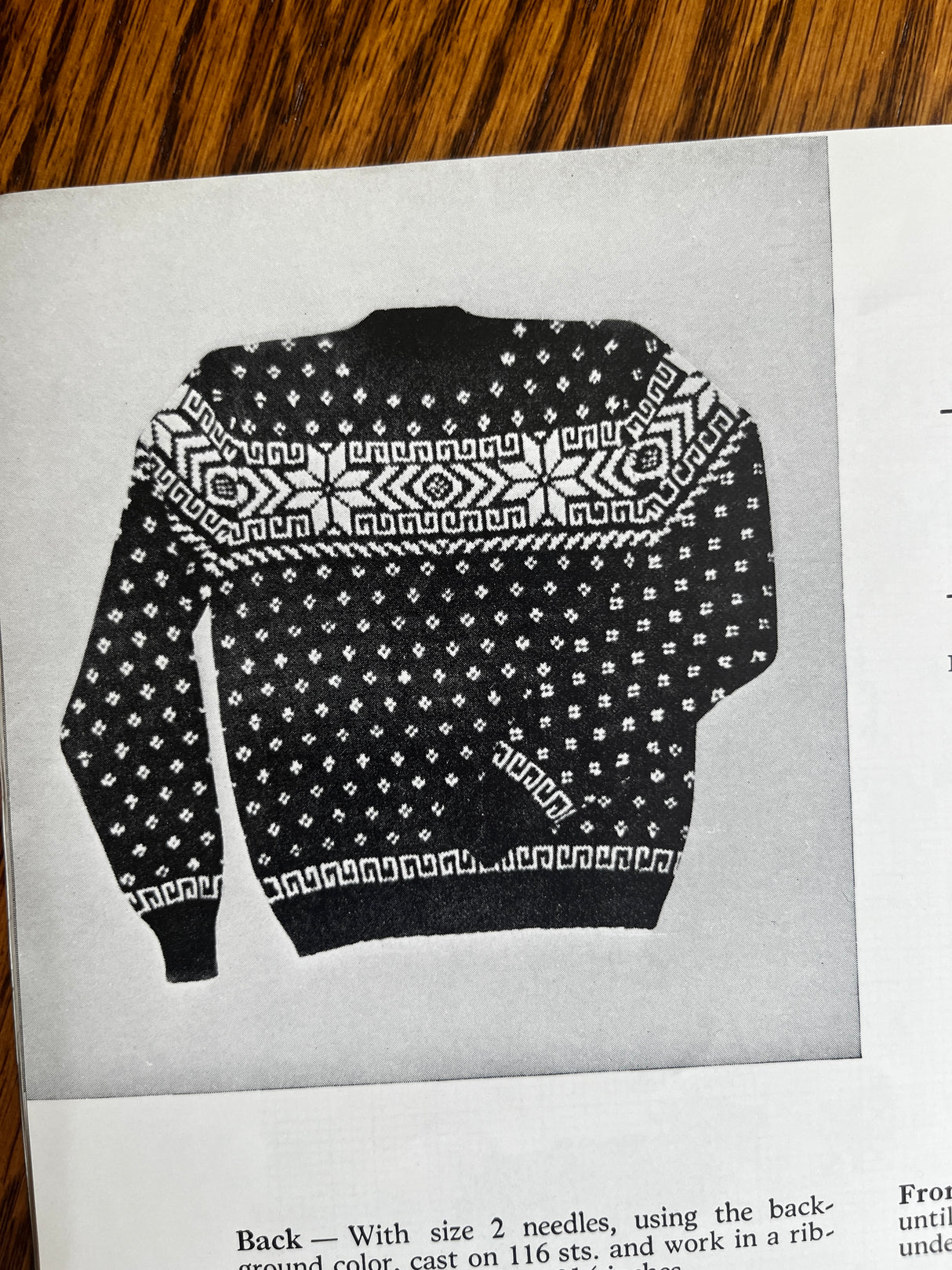 1980’s reprint of a 1940’s Nomi’s Scandinavian Sweaters Booklet