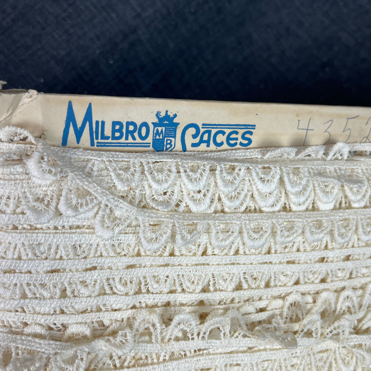 1970’s White Drop Down Rounded Edge Lace - Cotton - BTY