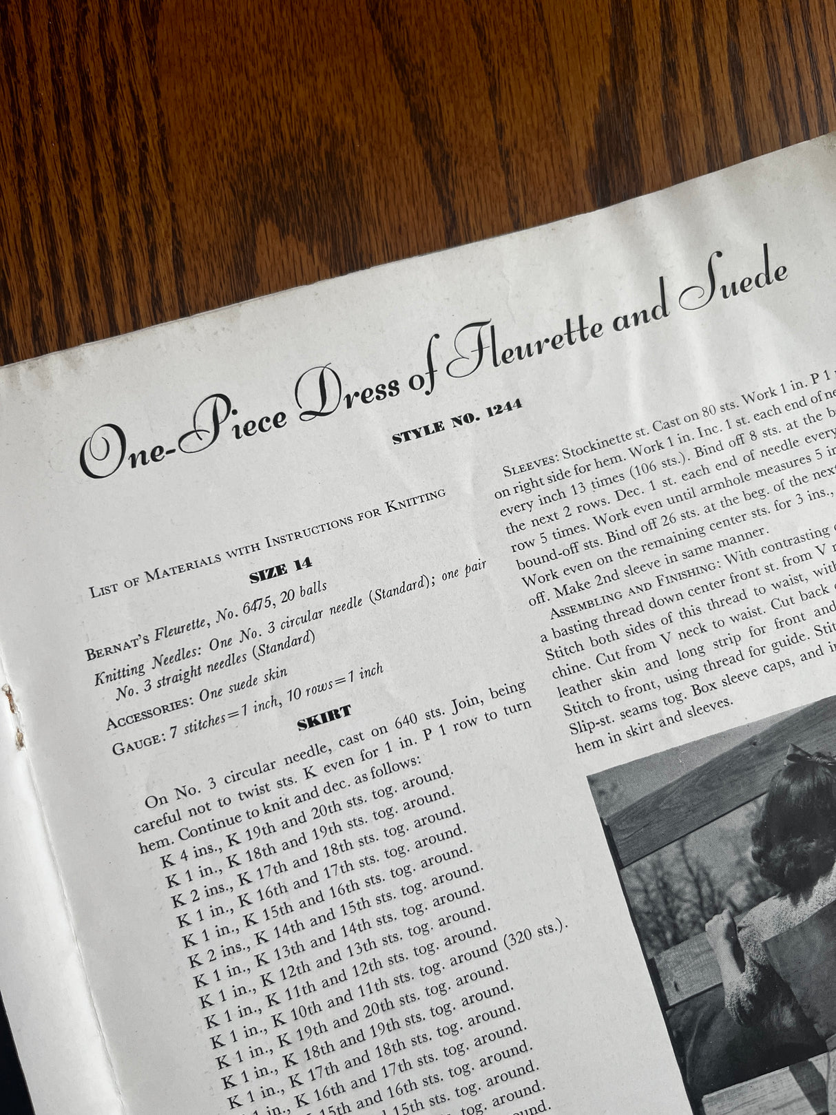 1940's Handicrafter Knits Booklet - Original Paper Copy - Vol. 7, No. 3