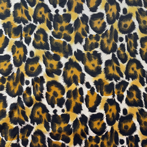 1970’s Jaguar Print Acetate Fabric - BTY