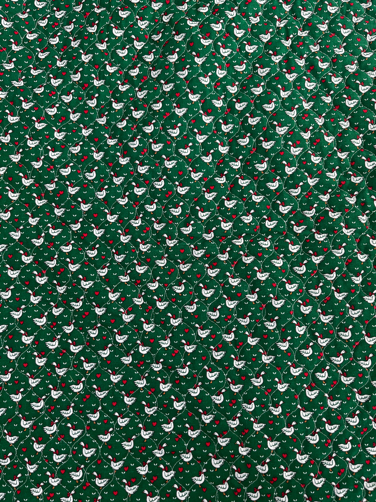 1990's Goose Novelty Print Pre-Quilted Fabric - (P250)