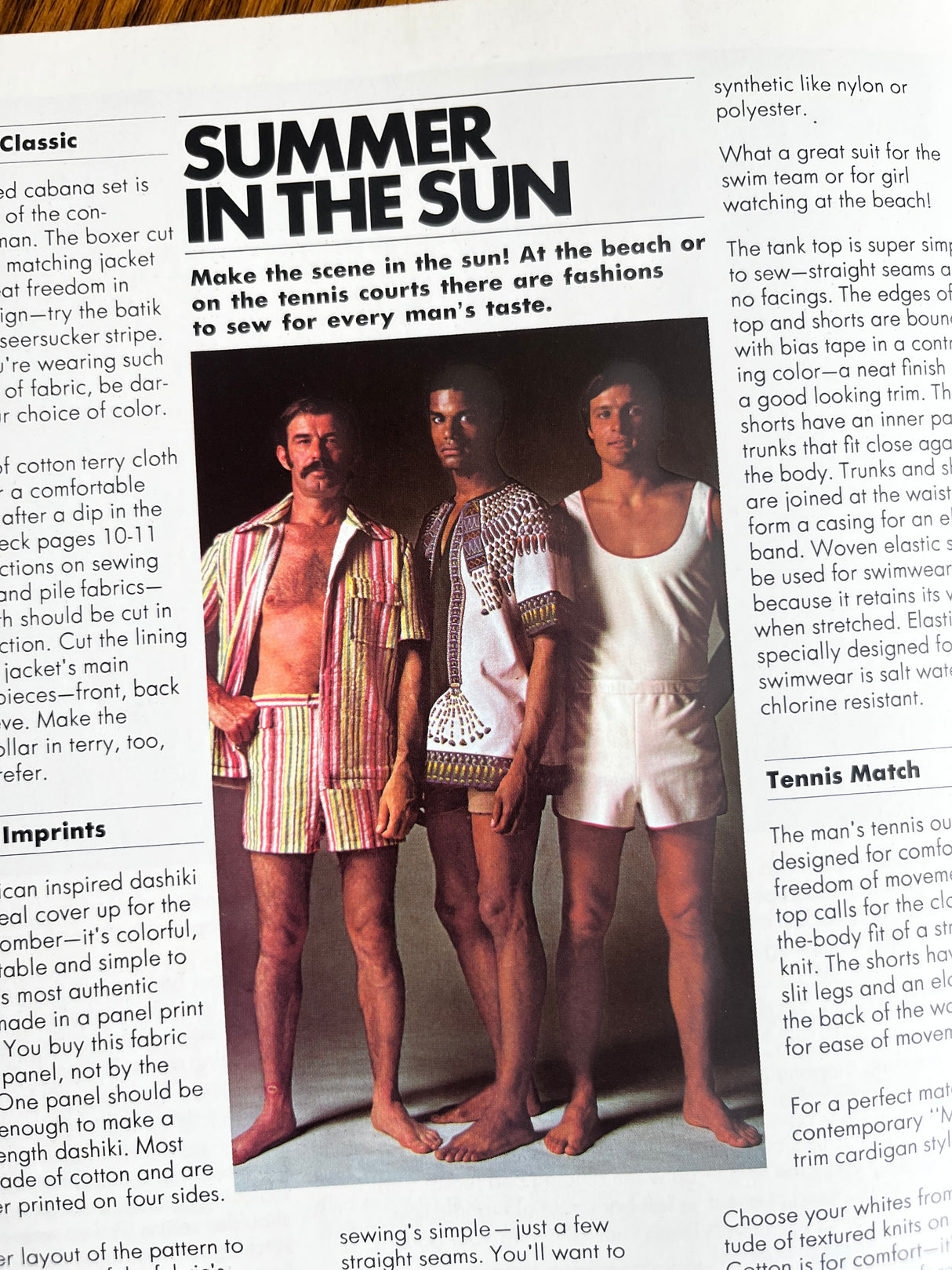 1970’s Simplicity Sewing for Men and Boys Booklet