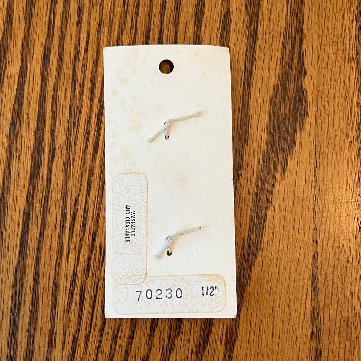 1970’s JHB White Flower Mother of Pearl Buttons - White - Set of 2 - Size 1/2" - on card