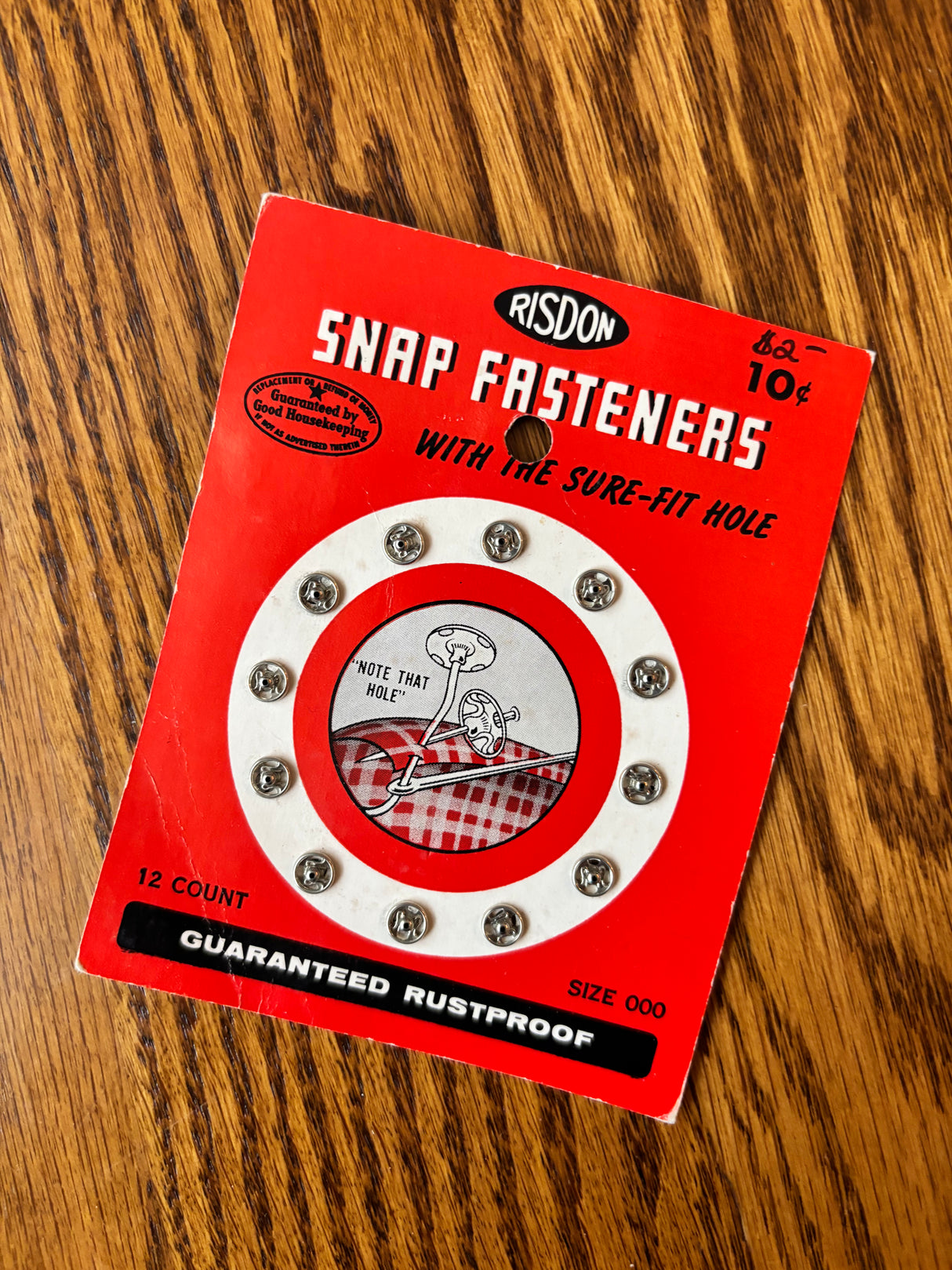 1970's Risdon Metal Snap Fasteners - Silver tone - 000 - NOS