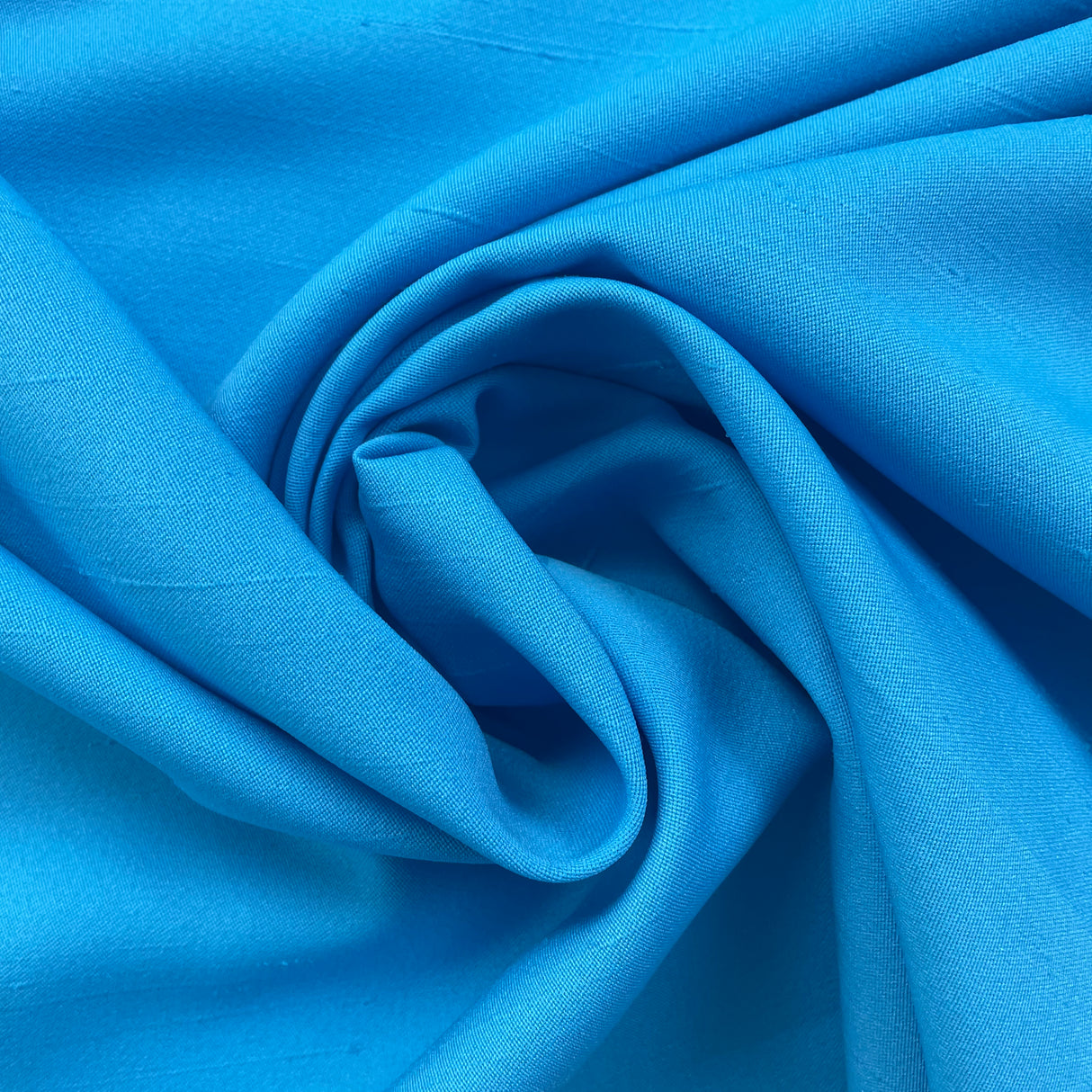 1970’s Sky Blue Slubby Textured Fabric - Polyester - Piece (P185)
