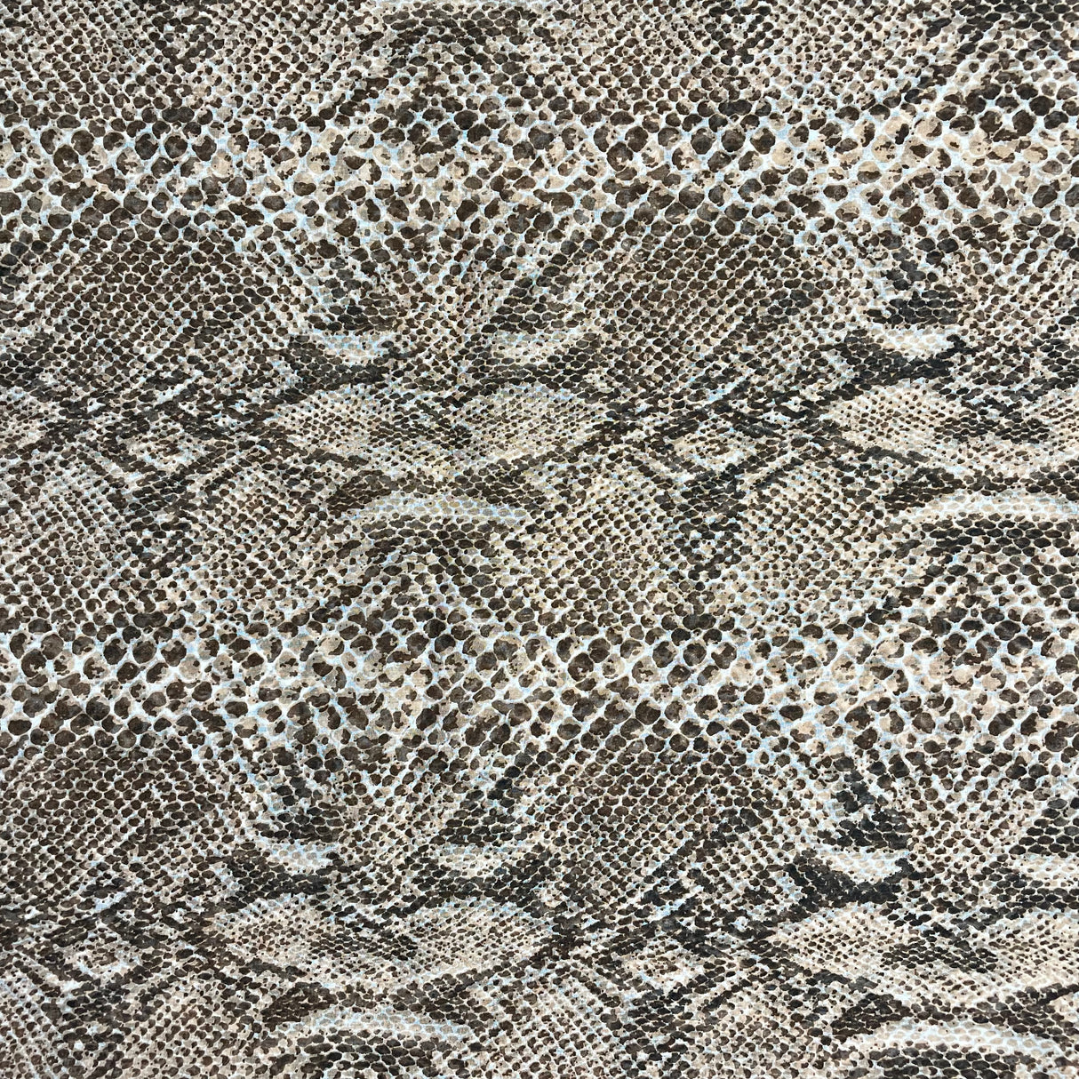 1970’s Brown Snakeskin Print Polyester Chiffon Fabric - Piece (P169)