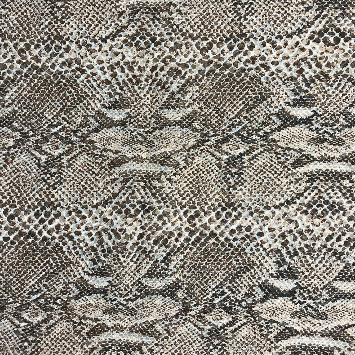 1970’s Brown Snakeskin Print Polyester Chiffon Fabric - Piece (P169)