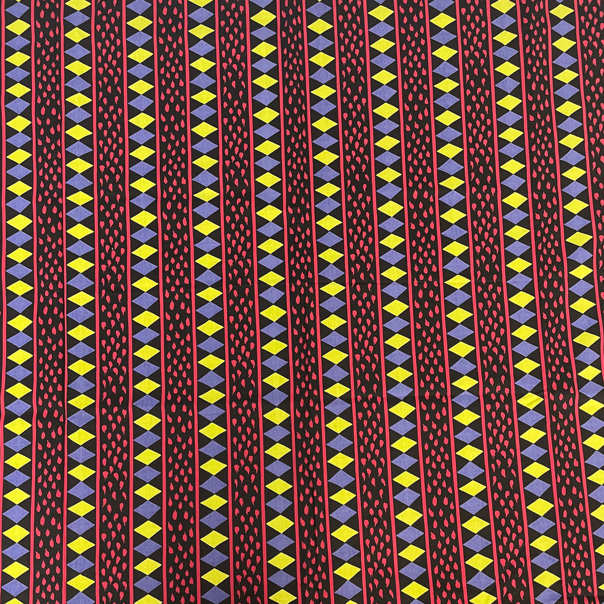 1950’s Harlequin and Rain Drops Cotton Novelty Print Fabric - Piece (P180)