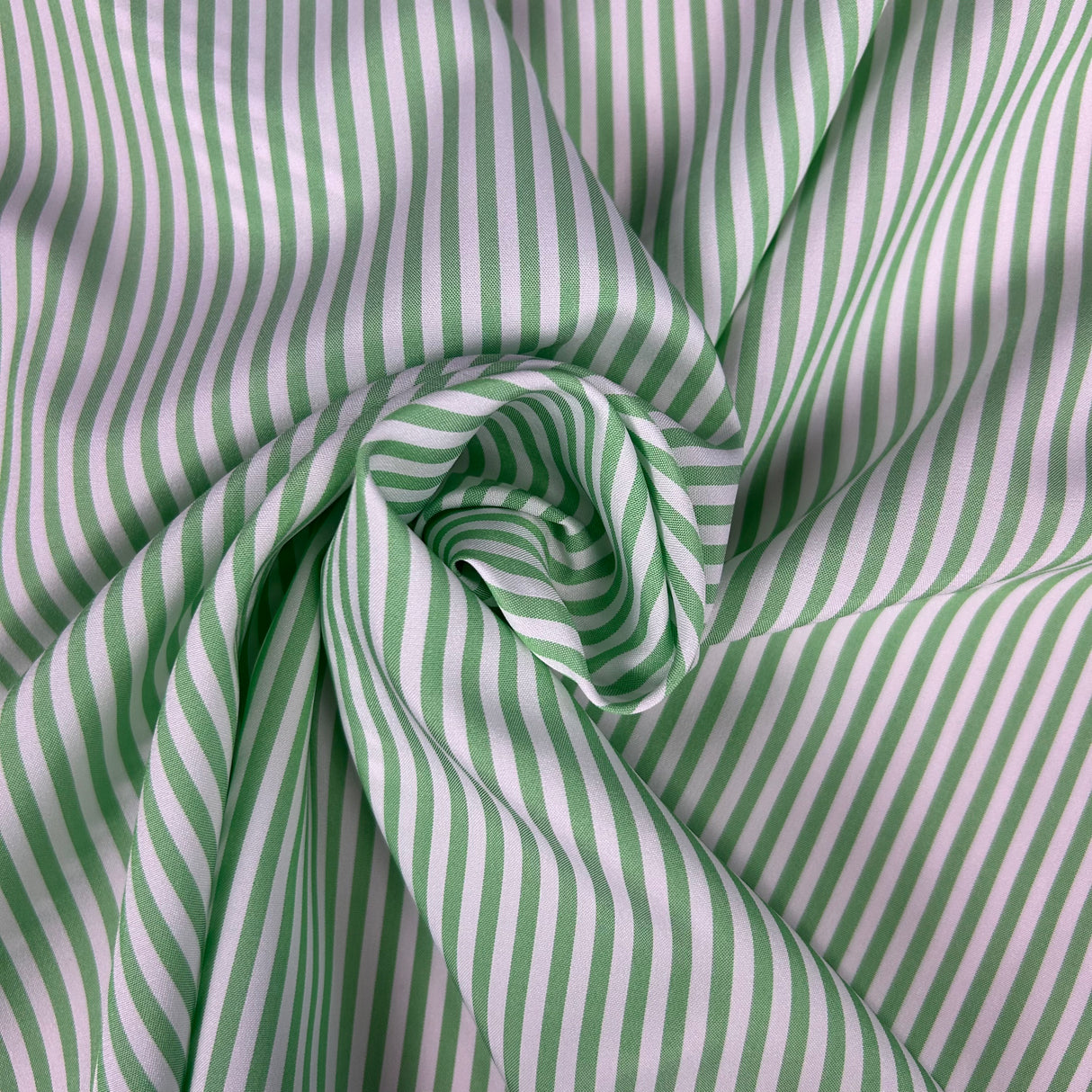 1970’s Green and White Stripe Fabric - BTY (T5)