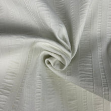 1970’s White Seersucker Cotton blend Fabric - BTY