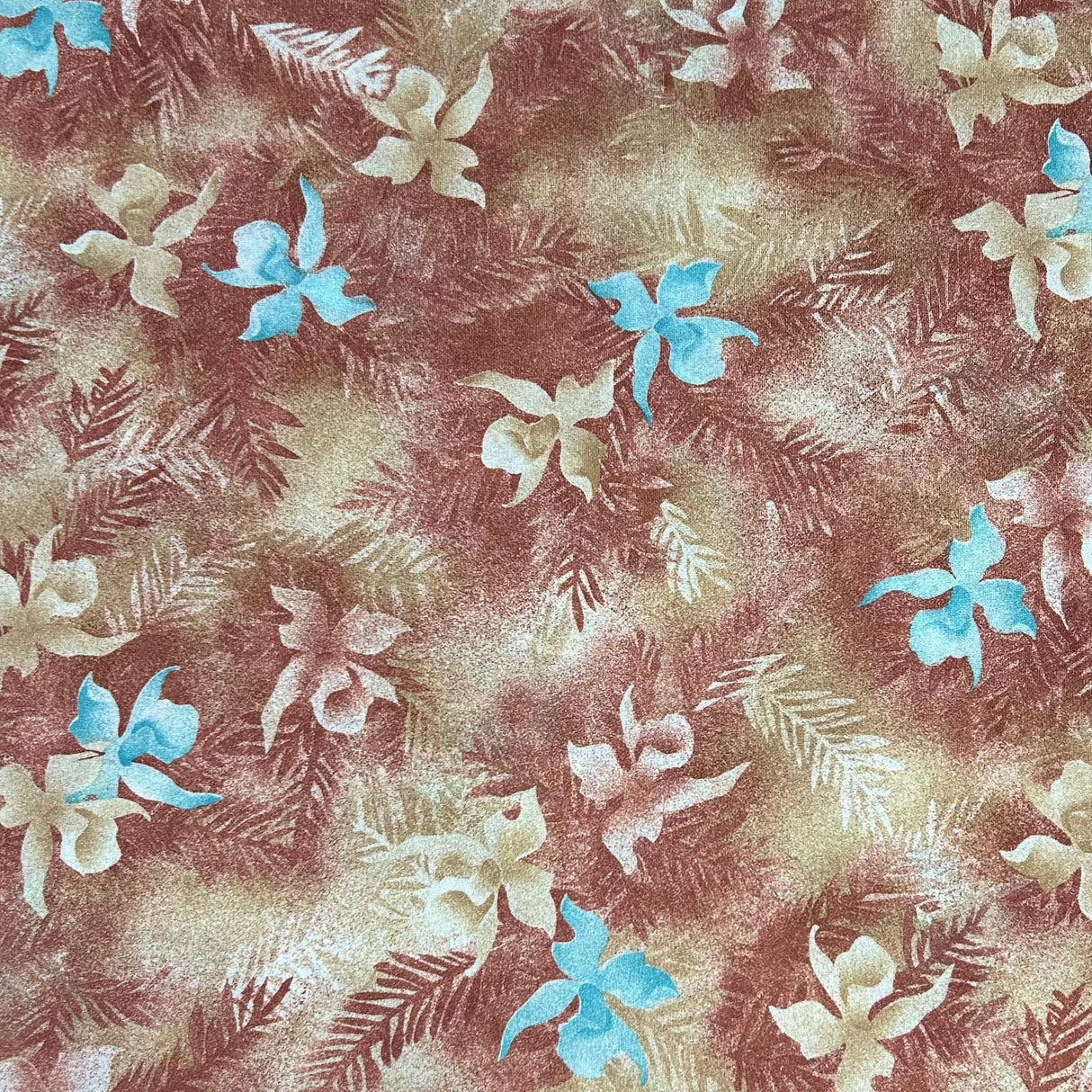 1970’s Tropical Flowers Double Knit Brushed Polyester - Multiple colors - BTY (H1)