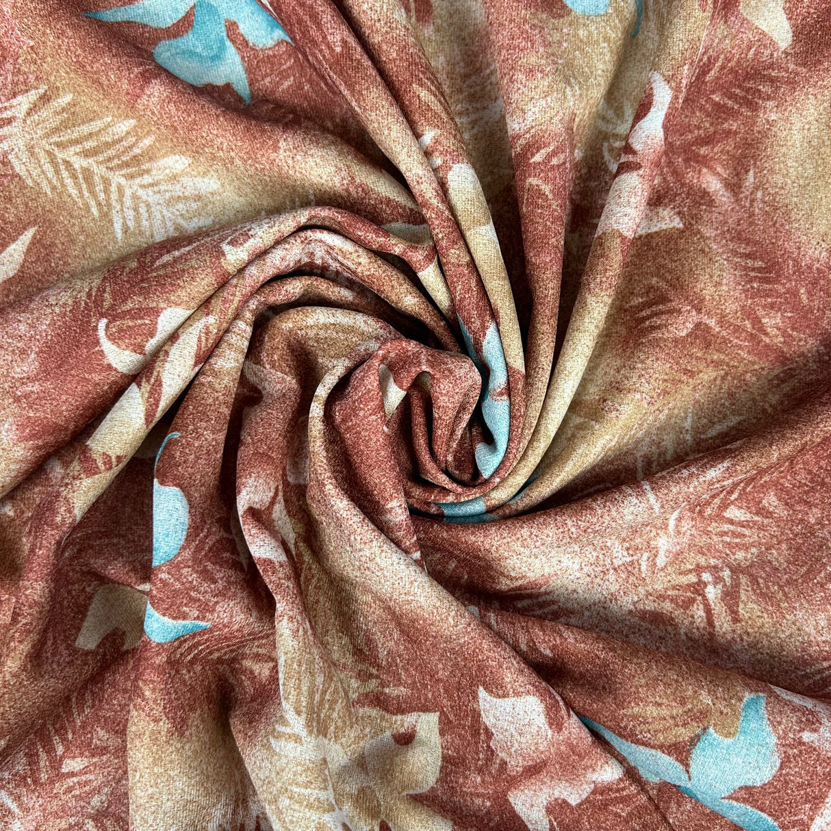 1970’s Tropical Flowers Double Knit Brushed Polyester - Multiple colors - BTY (H1)