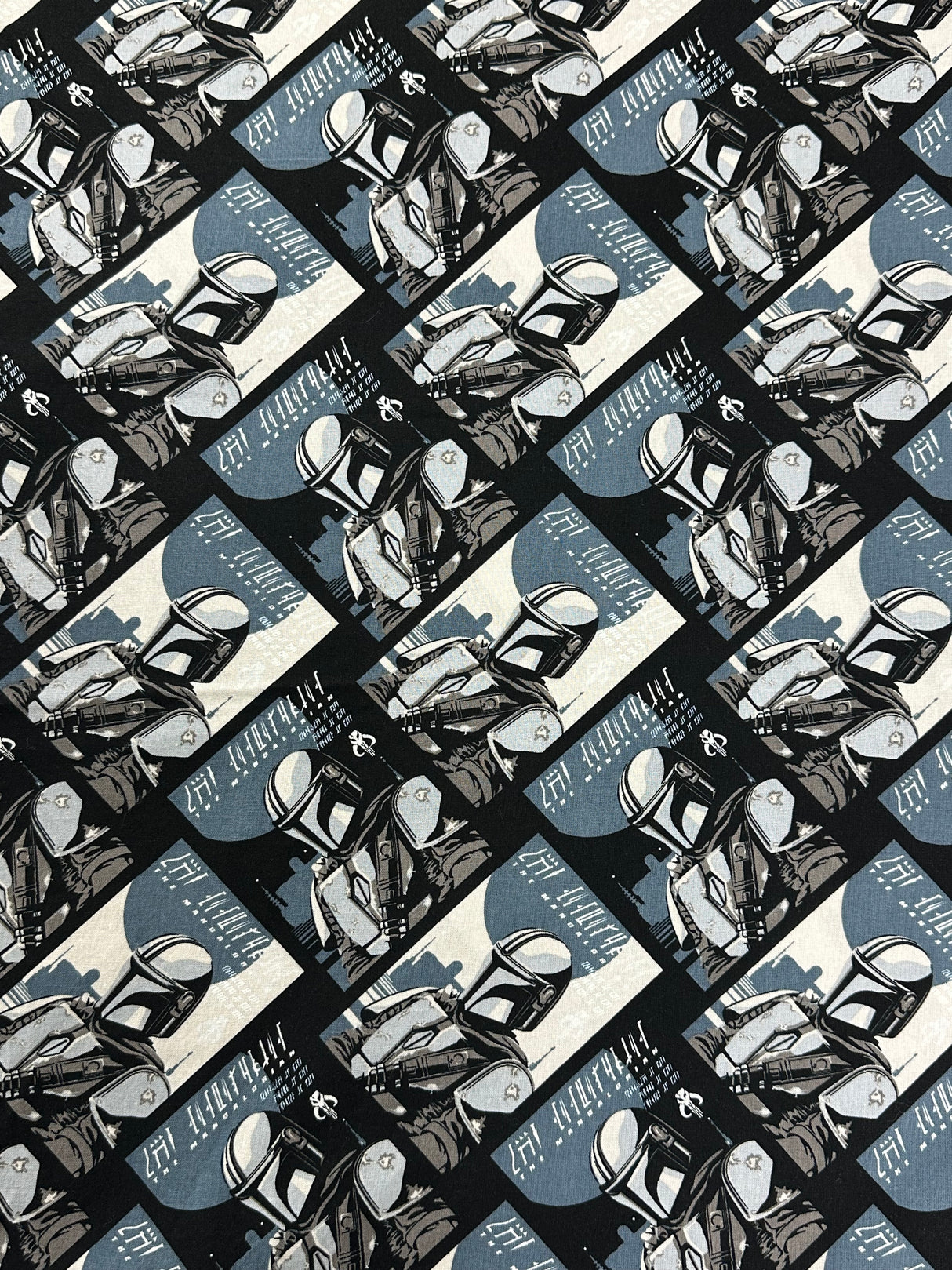 Modern Mandalorian Novelty Print Quilting Cotton Fabric - (P225)
