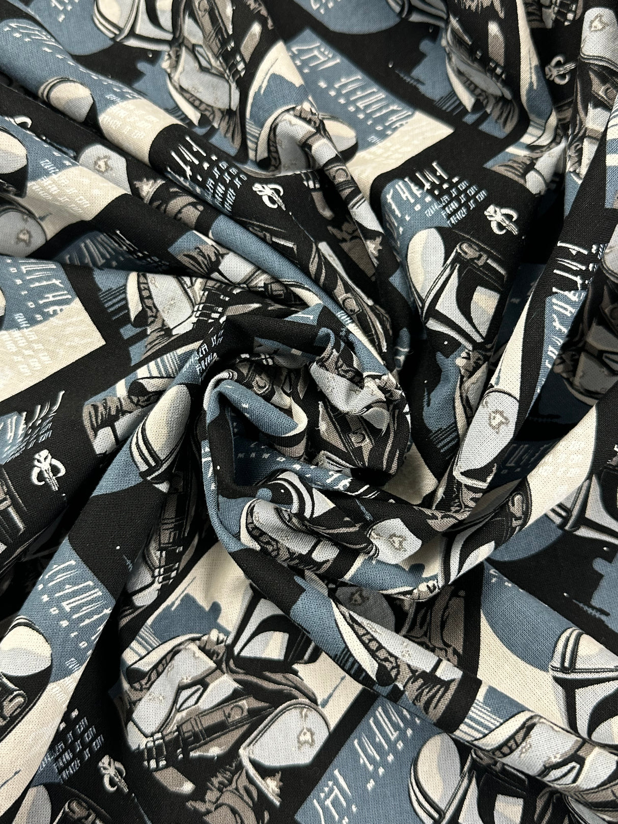 Modern Mandalorian Novelty Print Quilting Cotton Fabric - (P225)
