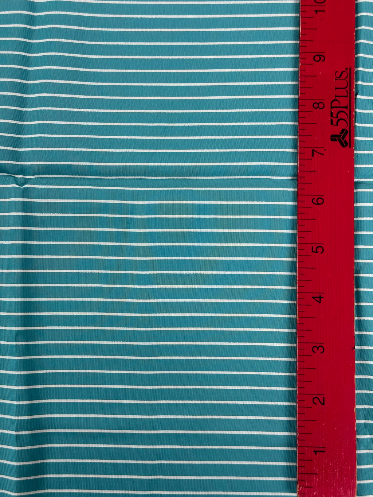 1950's Robin Egg Blue with Thin White Stripes Rayon Fabric - (P237)