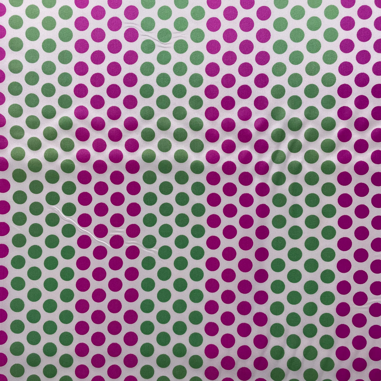 1960's Bright Green and Pink Dots Fabric - BTY (X11)