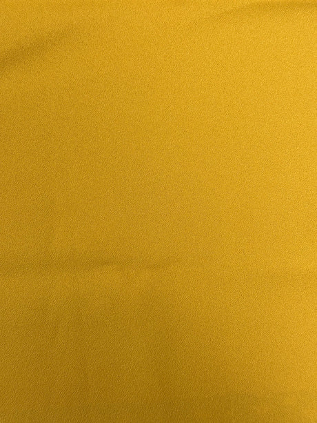 1970's Harvest Gold Rayon Crepe Blend Fabric - (P245)