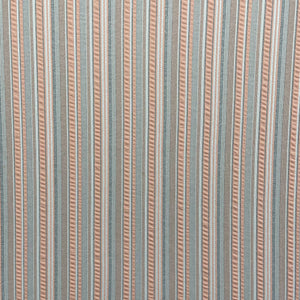 1970's Peach and Grey Seersucker Double Knit Fabric - BTY