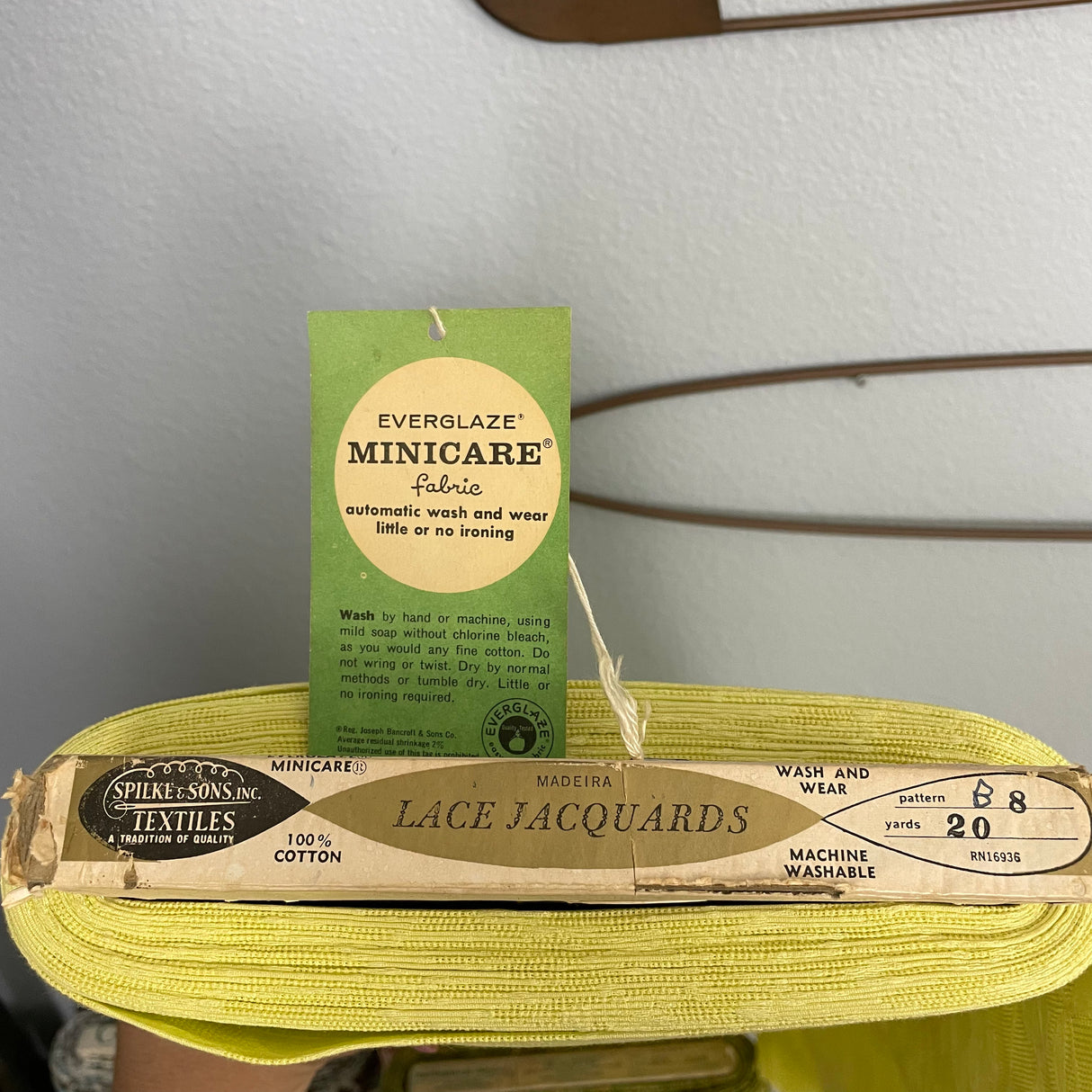 1970’s Yellow Floral Madeira Lace Jacquards Cotton Fabric - BTY (S9)