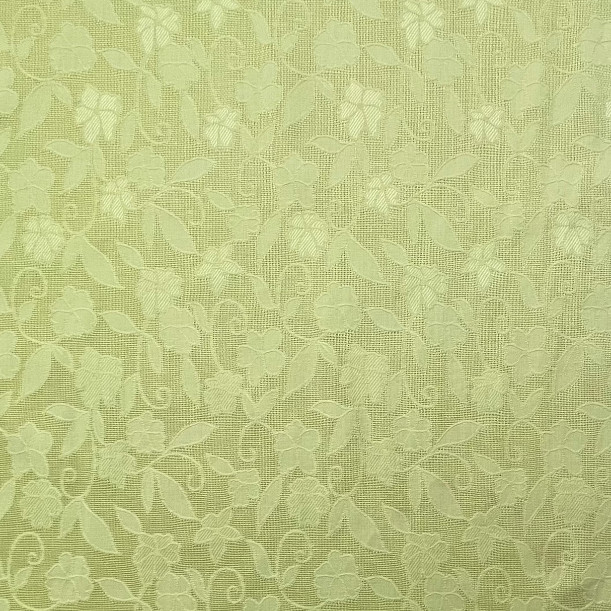 1970’s Yellow Floral Madeira Lace Jacquards Cotton Fabric - BTY (S9)