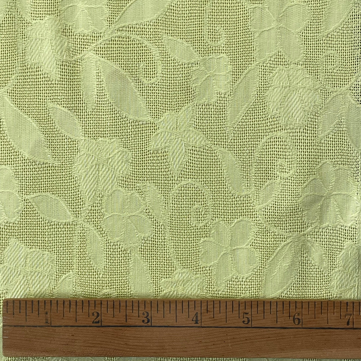 1970’s Yellow Floral Madeira Lace Jacquards Cotton Fabric - BTY (S9)