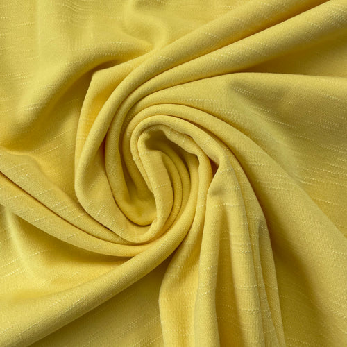1970’s Yellow Polyester Double Knit Fabric - BTY