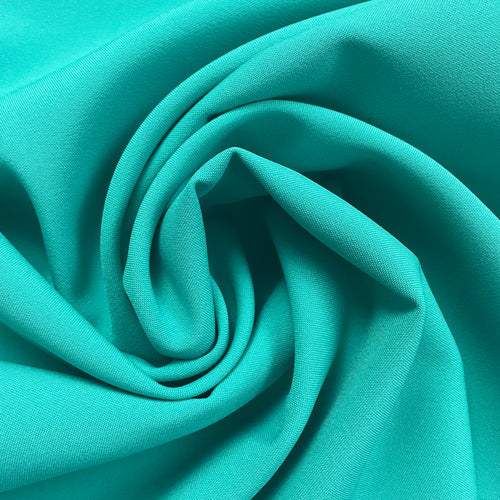 1970’s Teal Green Solid Polyester Fabric - BTY