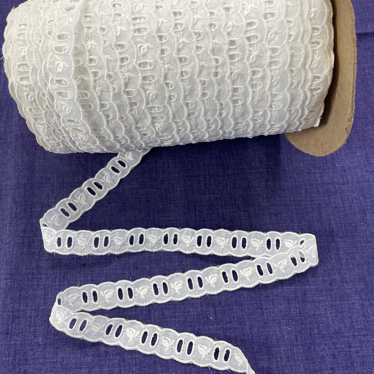 1970’s White Insertion Lace - Cotton Blend - BTY (TR6)