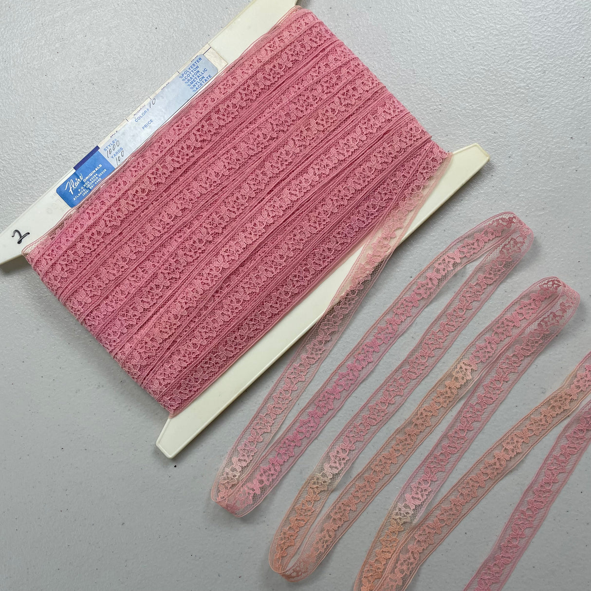 1970’s Floral Hem Tape/Lace - Nylon - Extended color range - BTY