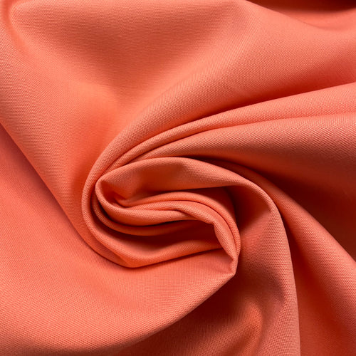 1970’s Coral Pink Cotton blend Fabric - BTY