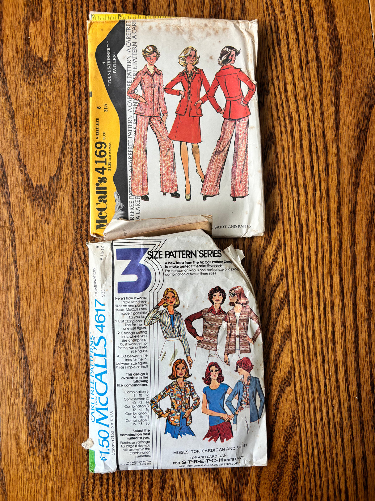 1960-70’s Vintage Pattern LOT of UNCHECKED patterns - Bust 30-38" - Lot C