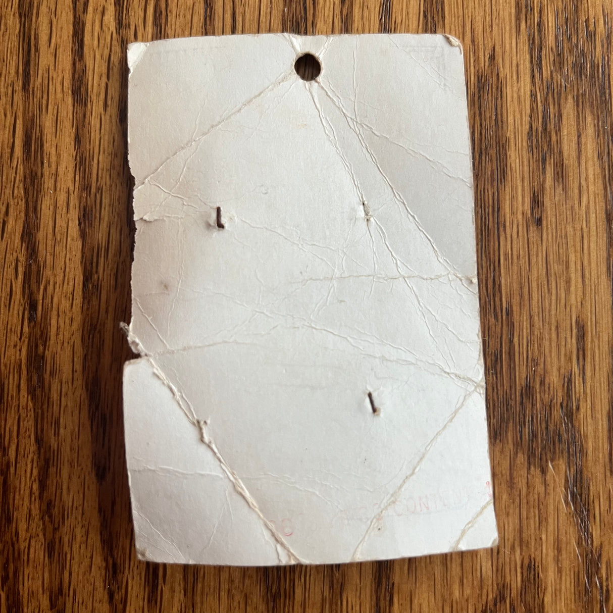 1950’s Lansing White Plastic MOP style Buttons - White - Set of 2 - 3/4" - on card