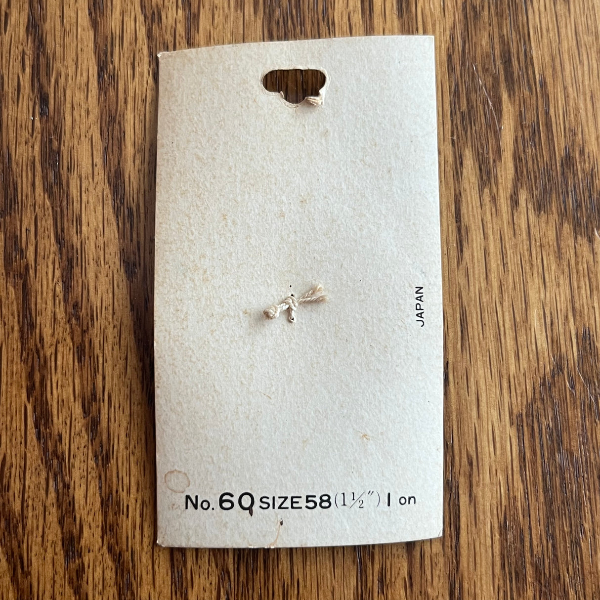 1970’s La Mode Mother of Pearl Button - Grey - Set of 1 - Size 60 - 1 1/2" - on card