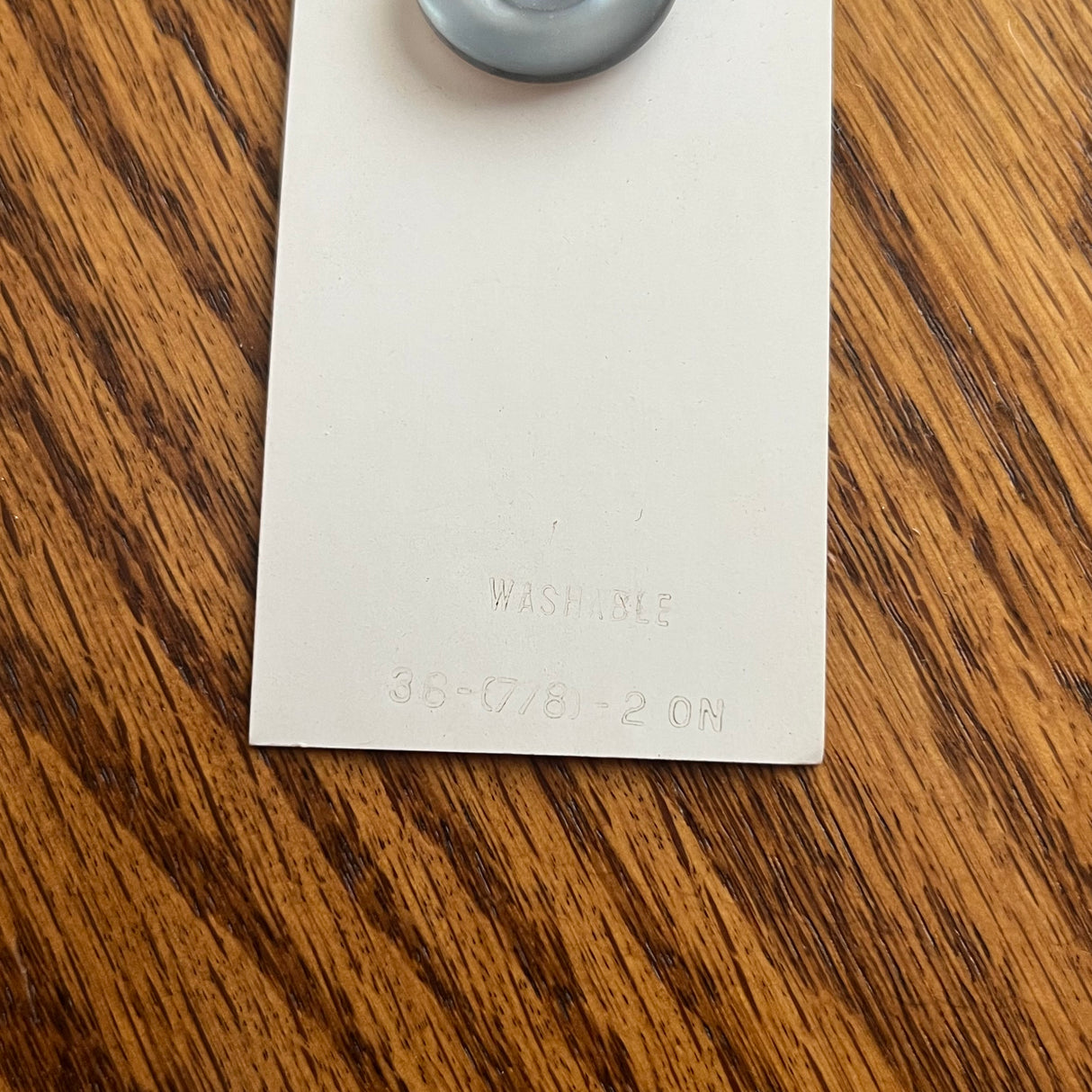 1970’s Le Chic Grey Plastic MOP style Buttons - Grey - Set of 2 - Size 36 - 7/8" - on card