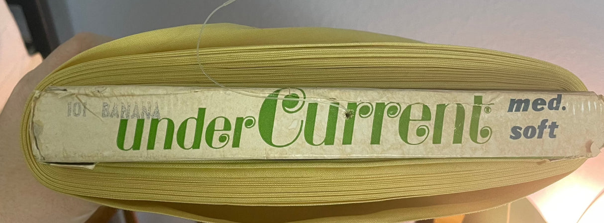 1960’s Undercurrent Banana Yellow Solid Sheer Rayon lining Fabric - BTY