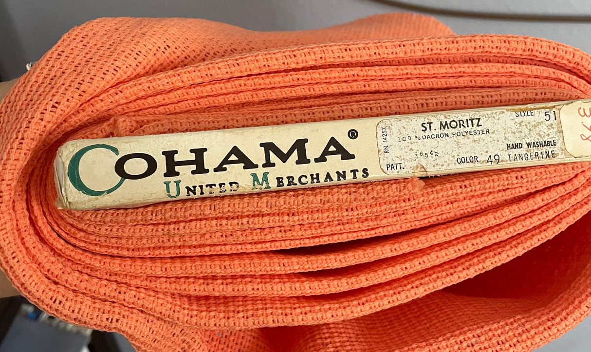 1970’s Solid Color Open Weave Double Knit Polyester - Multiple Colors Available - Piece (P174)