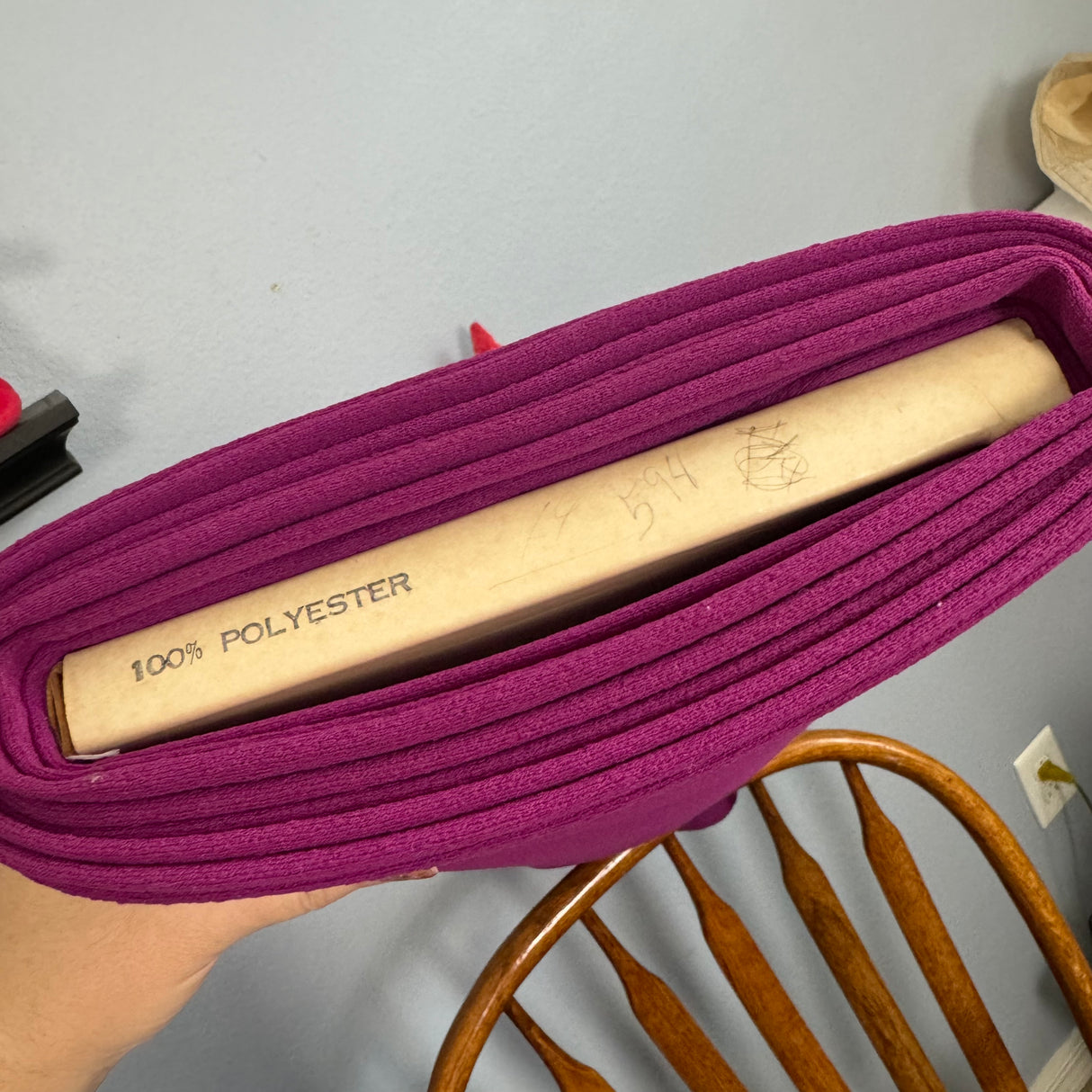 1970’s Bright Purple Solid Fabric- Polyester - BTY (K8)