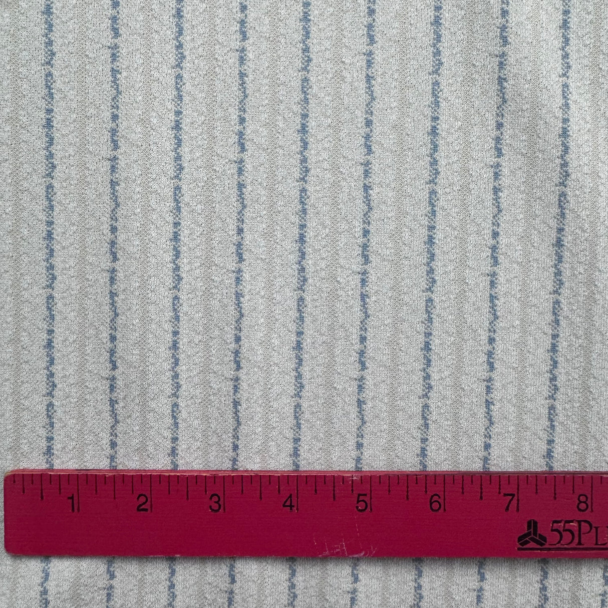 1970’s Blue Tan and White Stripe Fabric-  Polyester - BTY (F8)