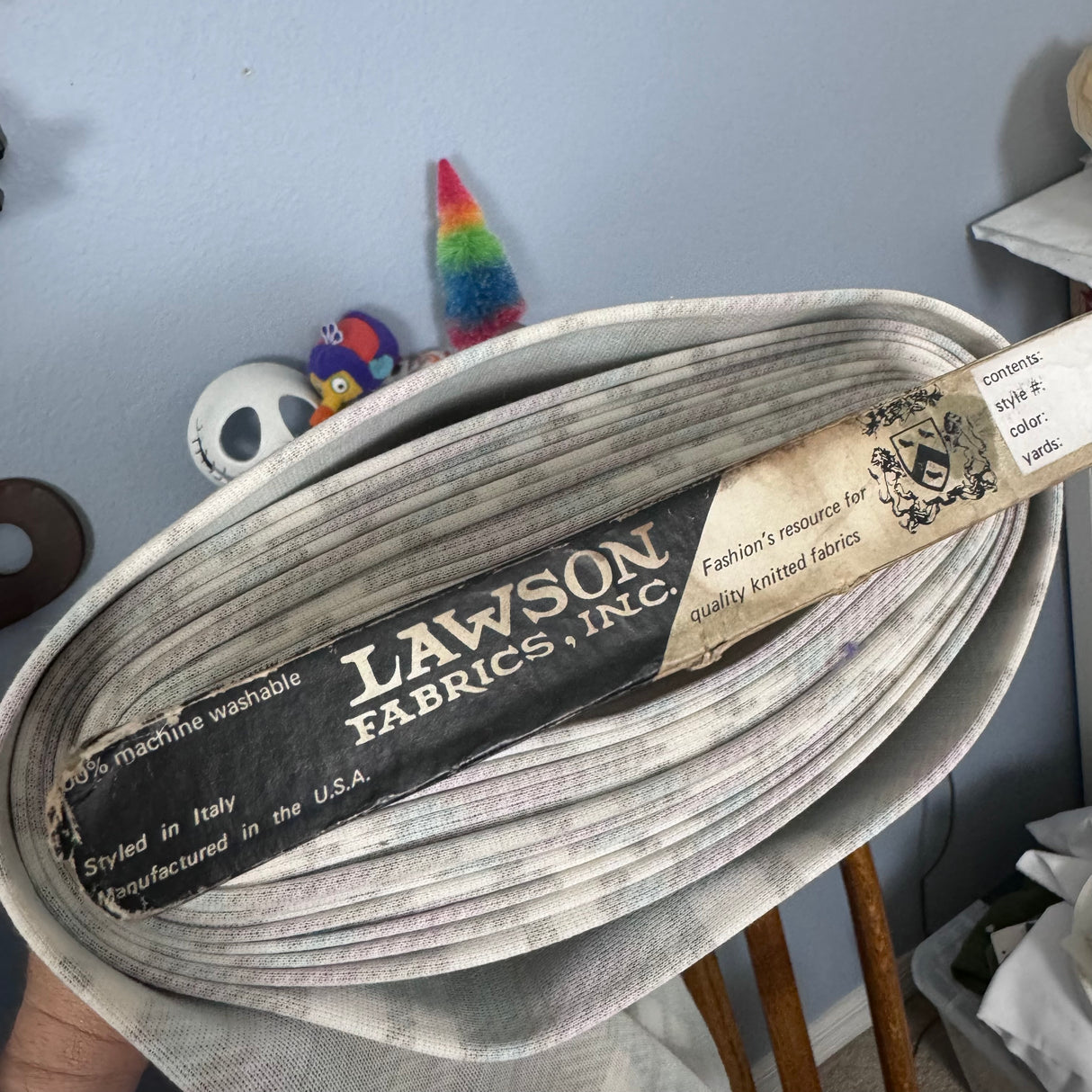 1970’s Brown, Blue, Purple and White Plaid Fabric - Wool & Polyester - BTY (H5)