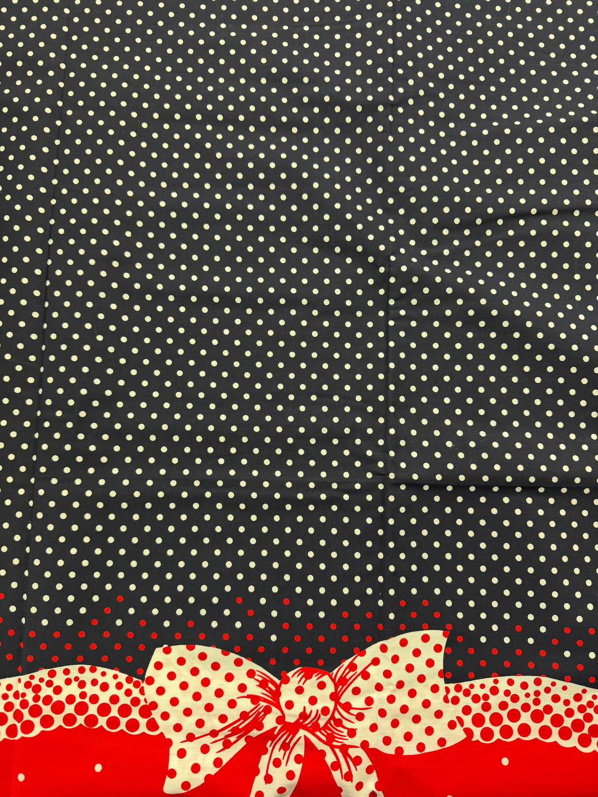 1980’s Red and Blue Bow Border Print Fabric (P266)