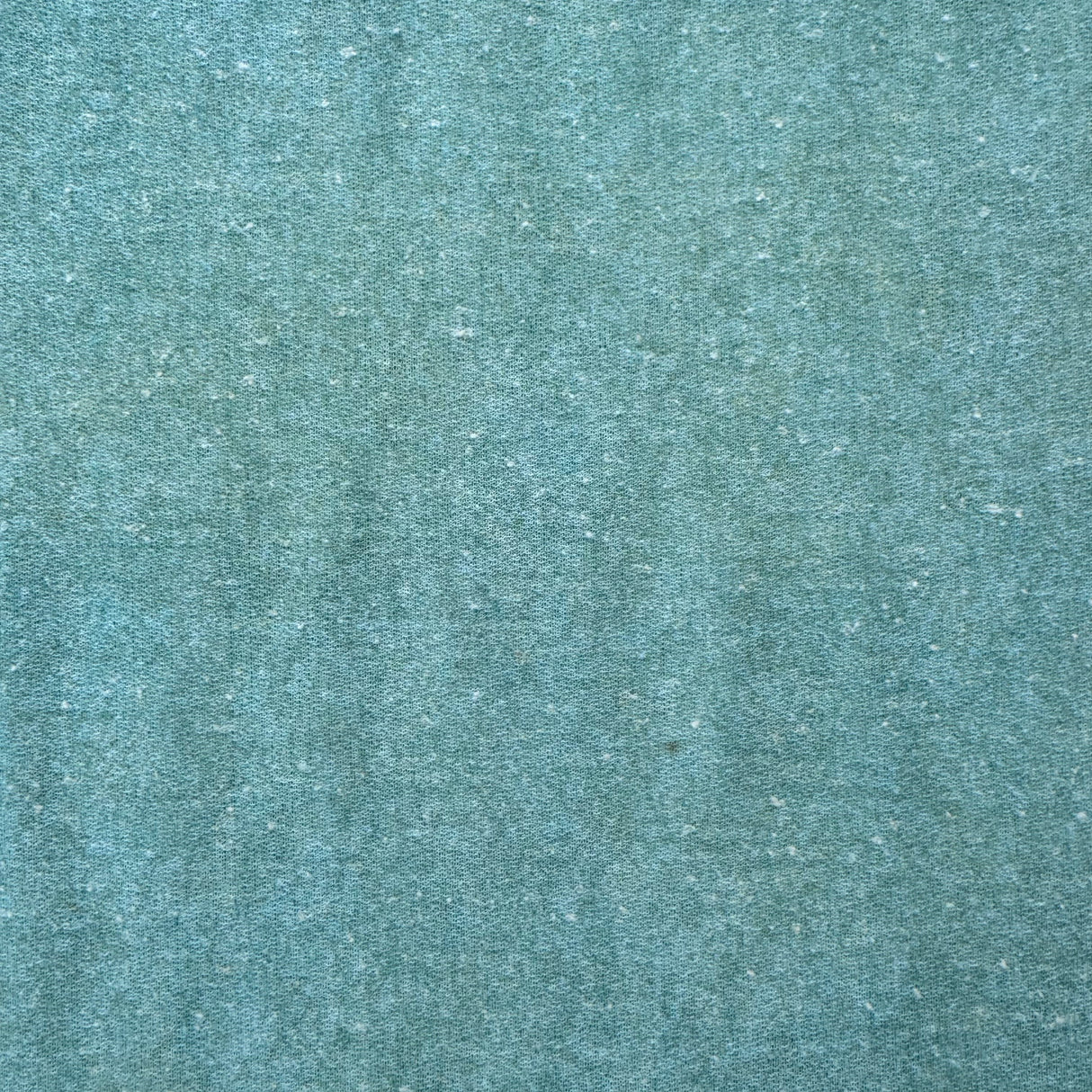 1970's Light Blue, Green and White Speckled Polyester Blend Fabric (D3) - BTY